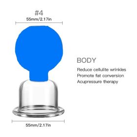 Color: No. 4 blue ball - Plastic Cup Cupping Suction Ball Simple Portable Household Cupping Set Cupping Accessories