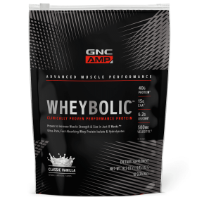 GNC AMP Wheybolic(TM) Protein Powder, Classic Vanilla, 1.1 lbs, 40g Whey Protein