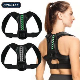 Adjustable Back Shoulder Posture Corrector Belt Clavicle Spine Support Reshape Your Body Home Office Sport Upper Back Neck Brace (Color: Blue, size: 2XL-weight 120-135KG)