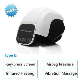 Electric Heating Knee Pad Air Pressotherapy Massager Leg Joint Infrared Therapy Arthritis Pain Relief Knee Temperature Massage (Ships From: China, Color: Airbag-Key Screen)