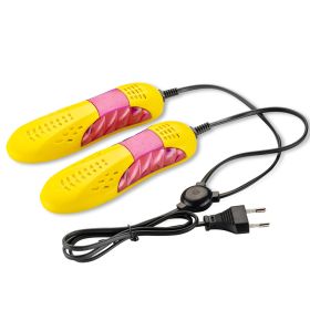 Shoe Dryer Foot Protector Boot Odor Deodorant Dehumidify Device Shoes Drier Heater (Plug Type: US, Color: Yellow)